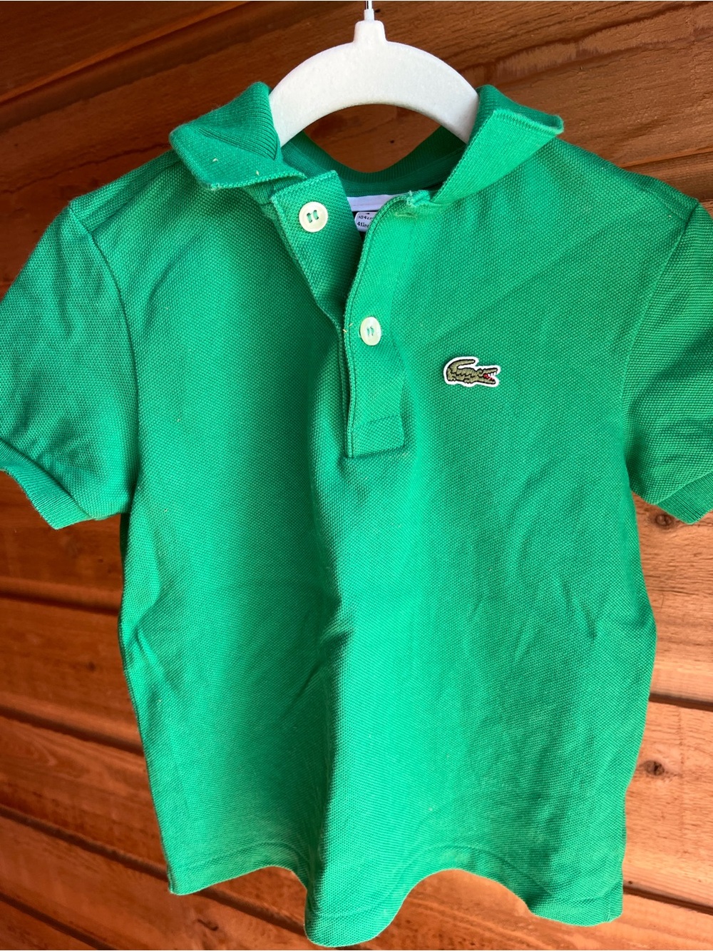 LACOSTE - Kids Green Polo Shirt 4T